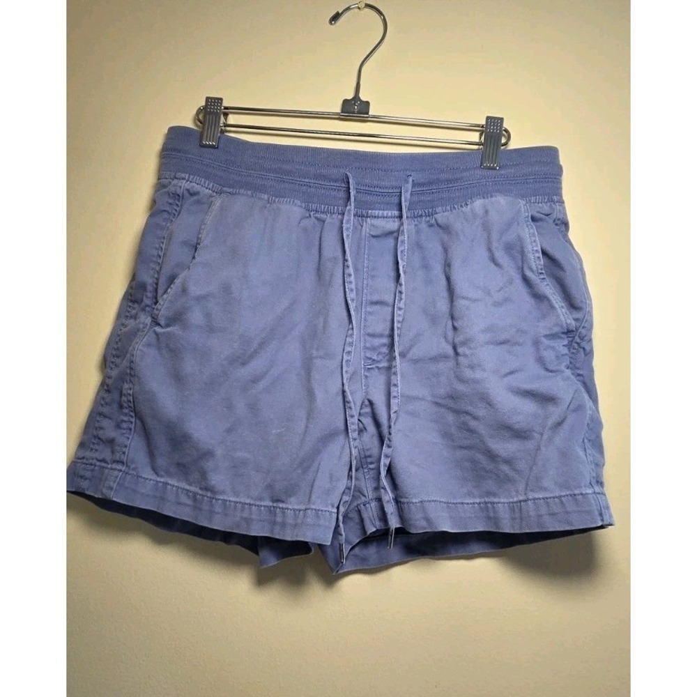 Orvis Women's Blue Cotton Blend Drawstring Waist Casual Shorts Size Small